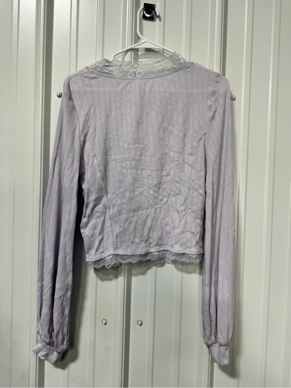 NWT Free People Run With Me Cropped Cardi in Barley Violet Size Large